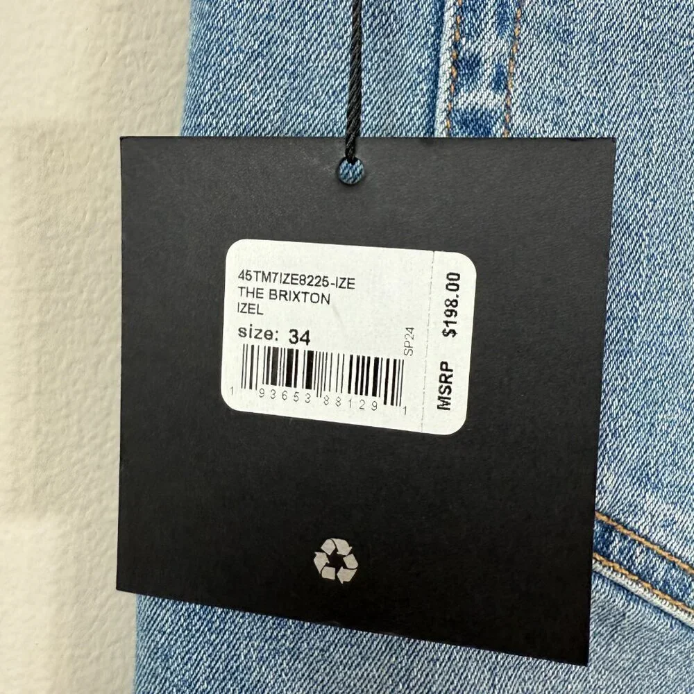 Joe's Jeans Brixton Straight & Narrow Denim Jeans Men's 34 Blue Izel Stretch NWT